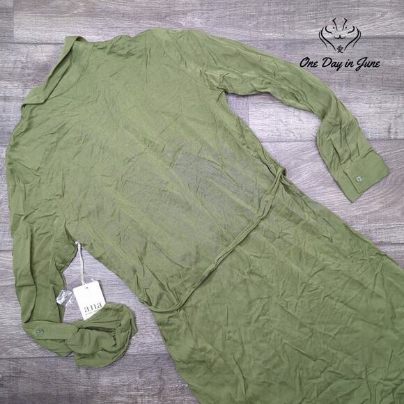 a.n.a Long Sleeve Button Front Mini Dress Size XS - Picture 7 of 7